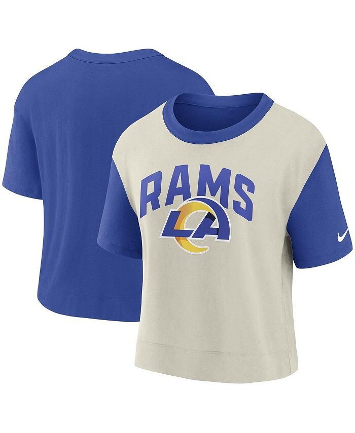 

Женская модная футболка Royal Bone Los Angeles Rams High Hip Fashion Nike, синий