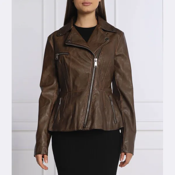 

Куртка Agnes классического кроя Guess, коричневый