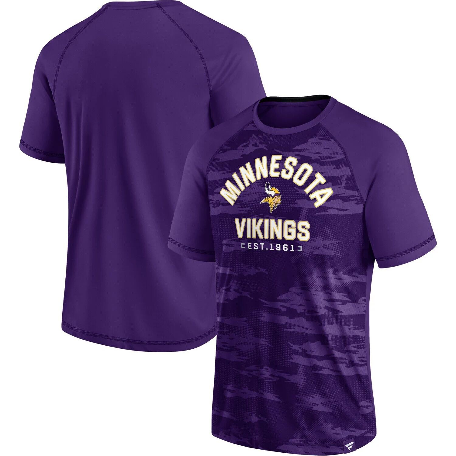 

Мужская фиолетовая футболка Fanatics с логотипом Minnesota Vikings Hail Mary реглан, Фиолетовый