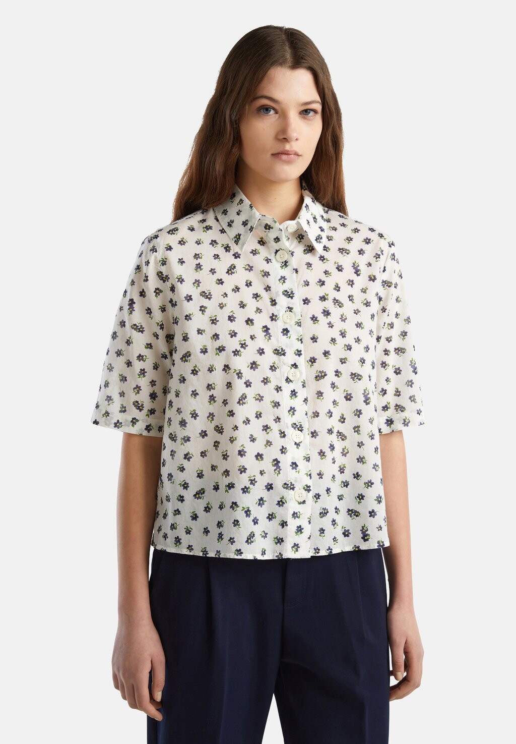 

Рубашка SHORT SLEEVE United Colors of Benetton, синий