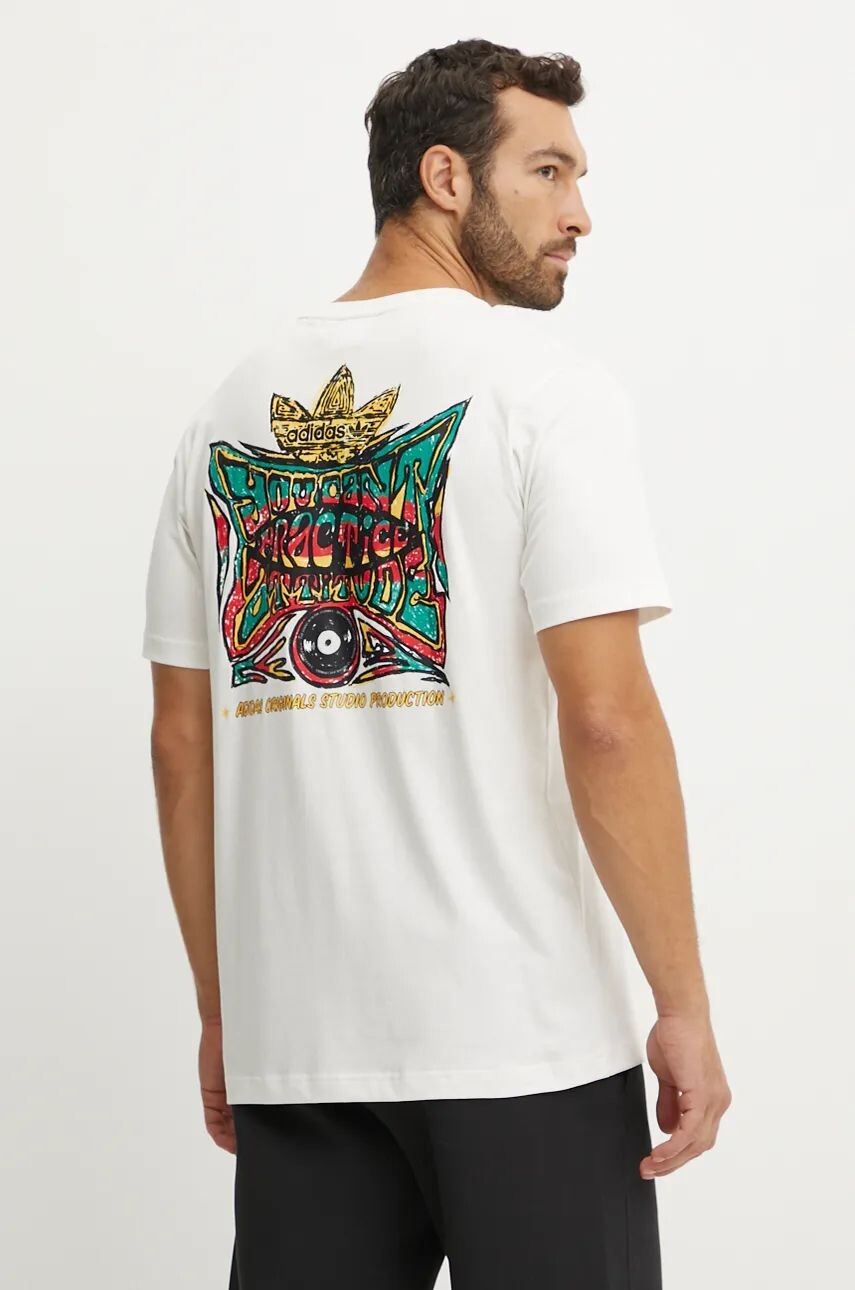 

Хлопковая футболка adidas Originals, белый