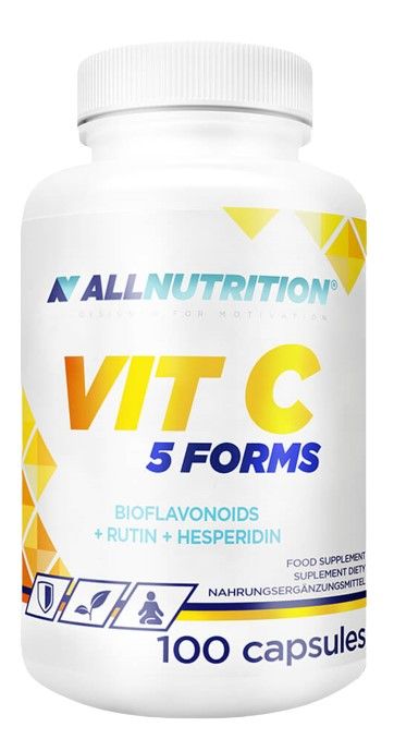 Витамин С в капсулах Allnutrition Vit C 5 FORMS, 100 шт доктор бэст коллаген 1 и 3 типа с витамином с капсулы массой 810 мг 240 шт