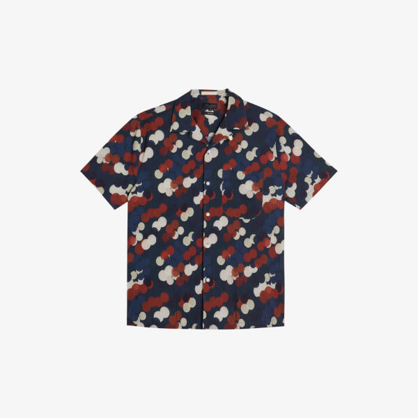 

Рубашка Goyt из эластичного хлопка с короткими рукавами и точечным принтом Ted Baker, мультиколор