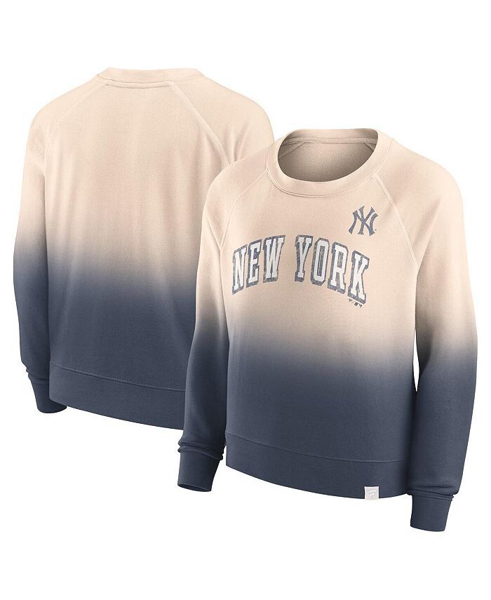 

Женский пуловер с регланами New York Yankees Luxe Lounge с фирменным логотипом светло-коричневого, темно-синего цвета Fanatics, тан/бежевый