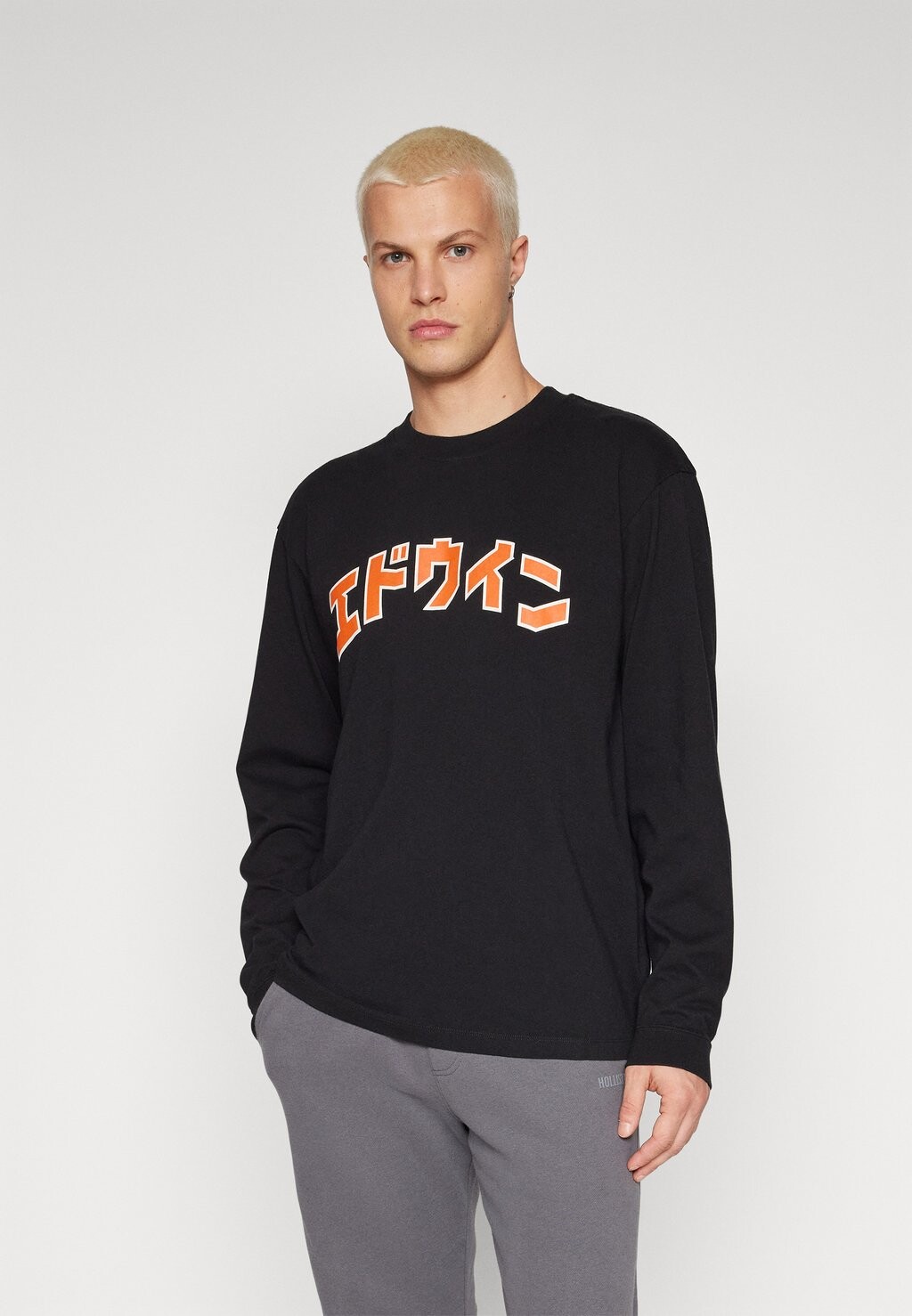 

Футболка с длинным рукавом Katakana Retro Unisex Edwin, черный