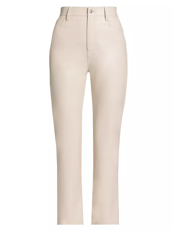 

Прямые брюки из искусственной кожи Logan Stovepipe 7 For All Mankind, цвет bone