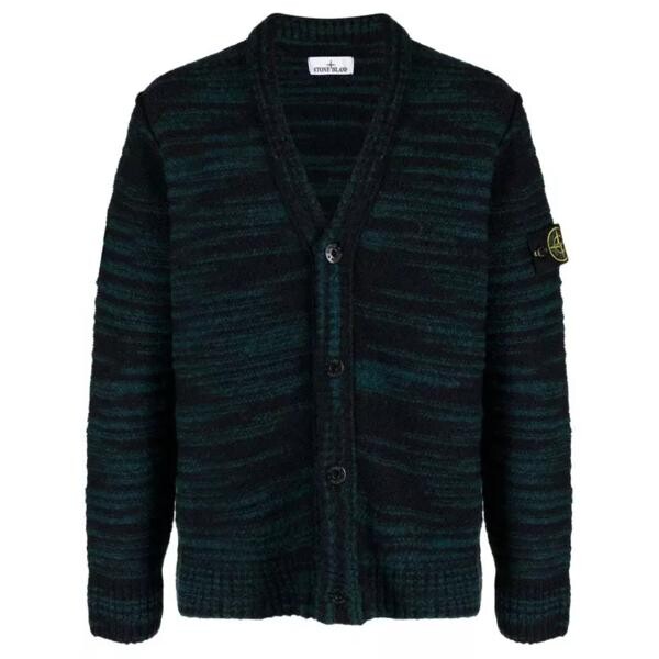 

Кардиган compass-badge wool-blend knitwear cardigan Stone Island, черный