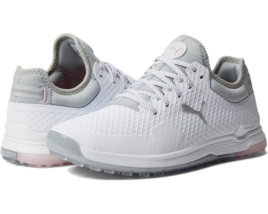 

Кроссовки PUMA Golf ProAdapt Alphacat Golf Shoes, цвет Puma White/Puma Silver/Pink Lady