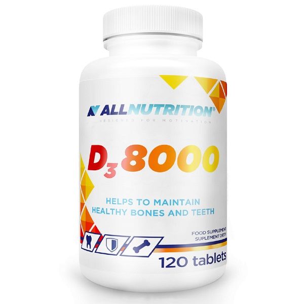 цена Allnutrition D3 8000витамин д3 в таблетках, 120 шт.