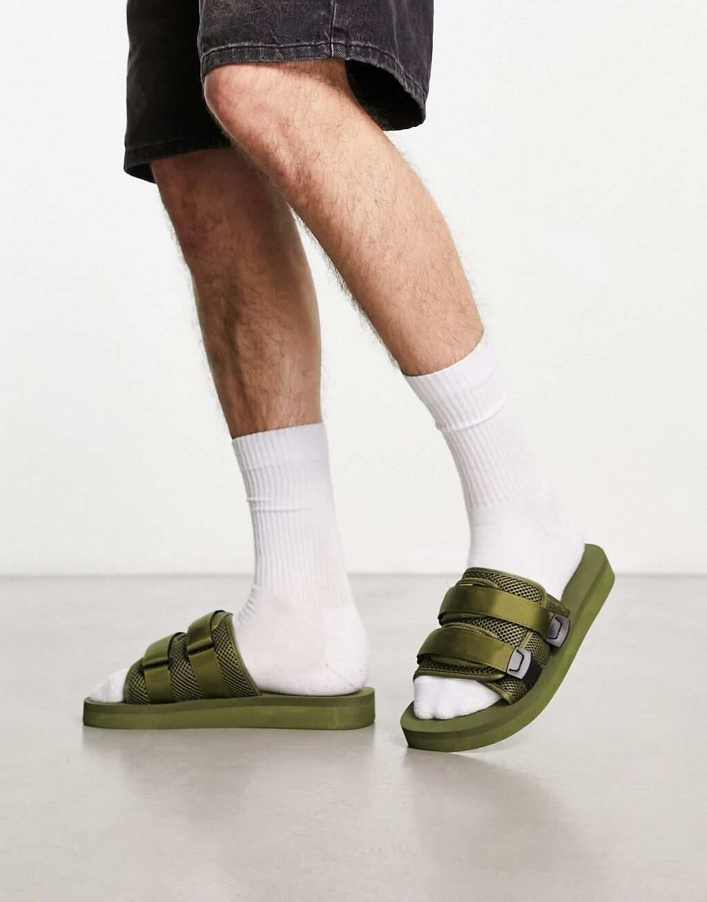 

Темно-синие шлепанцы на липучке Public Desire Man Odie