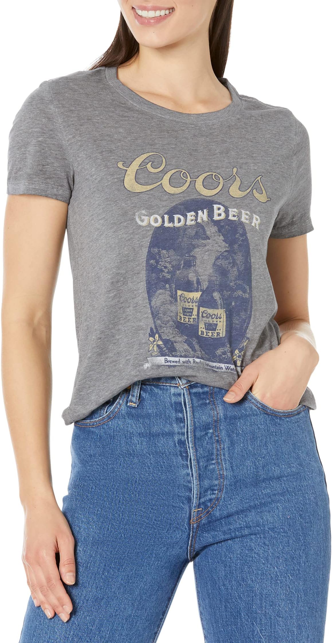 Классическая футболка Coors Mountain Crew Lucky Brand, цвет Heather Grey футболка coors western lucky brand цвет honey mustard