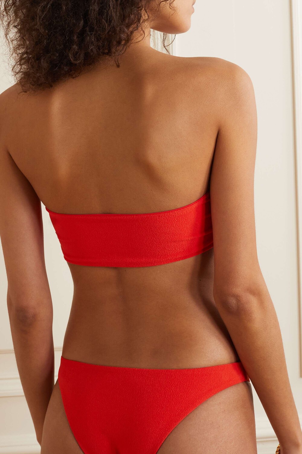 

JADE SWIM + NET SUSTAIN Лиф бикини Ava из махровой ткани с бандо, апельсин, Коричневый