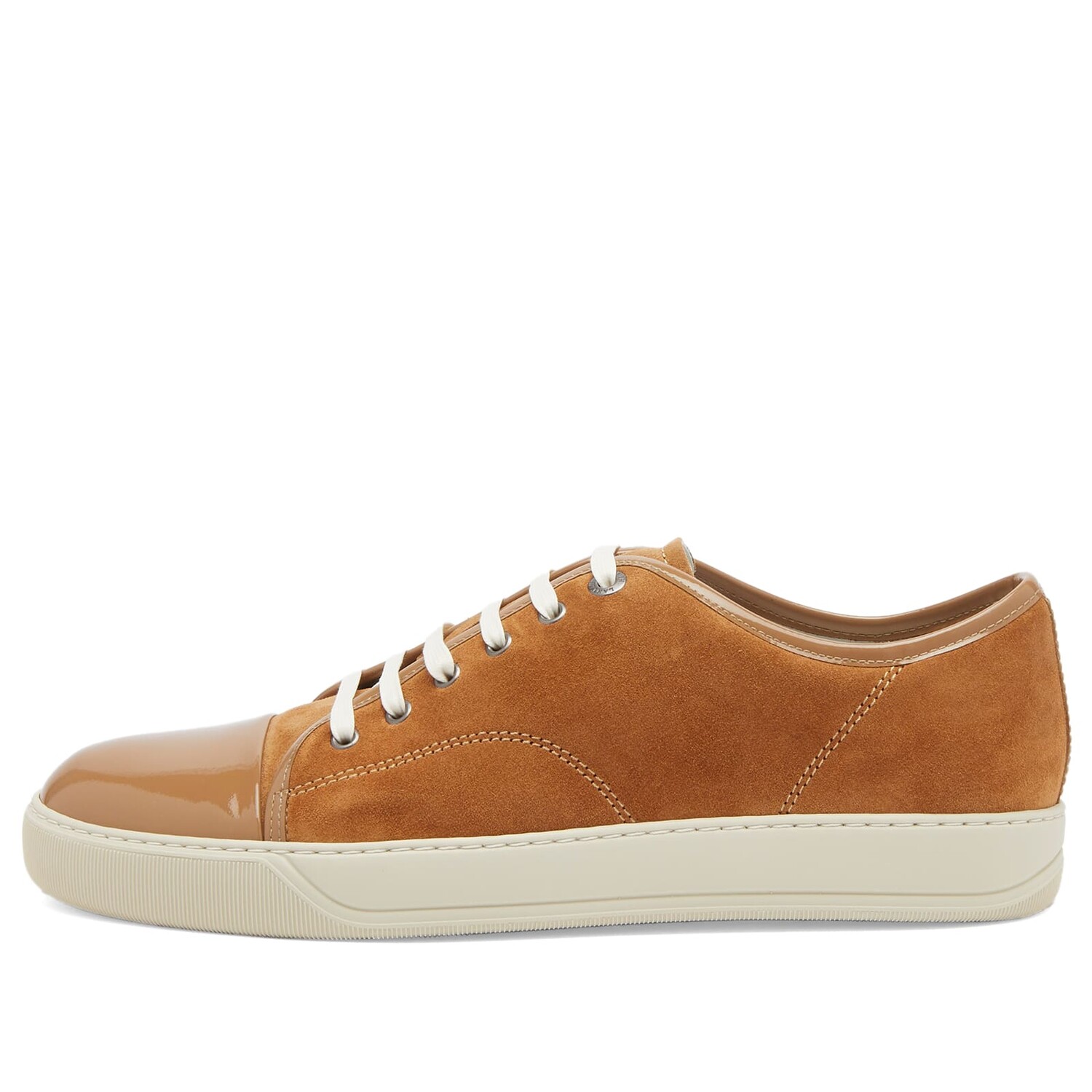 

Кроссовки Lanvin Dbb1 High Shine Toe Cap Sneaker, кэмел