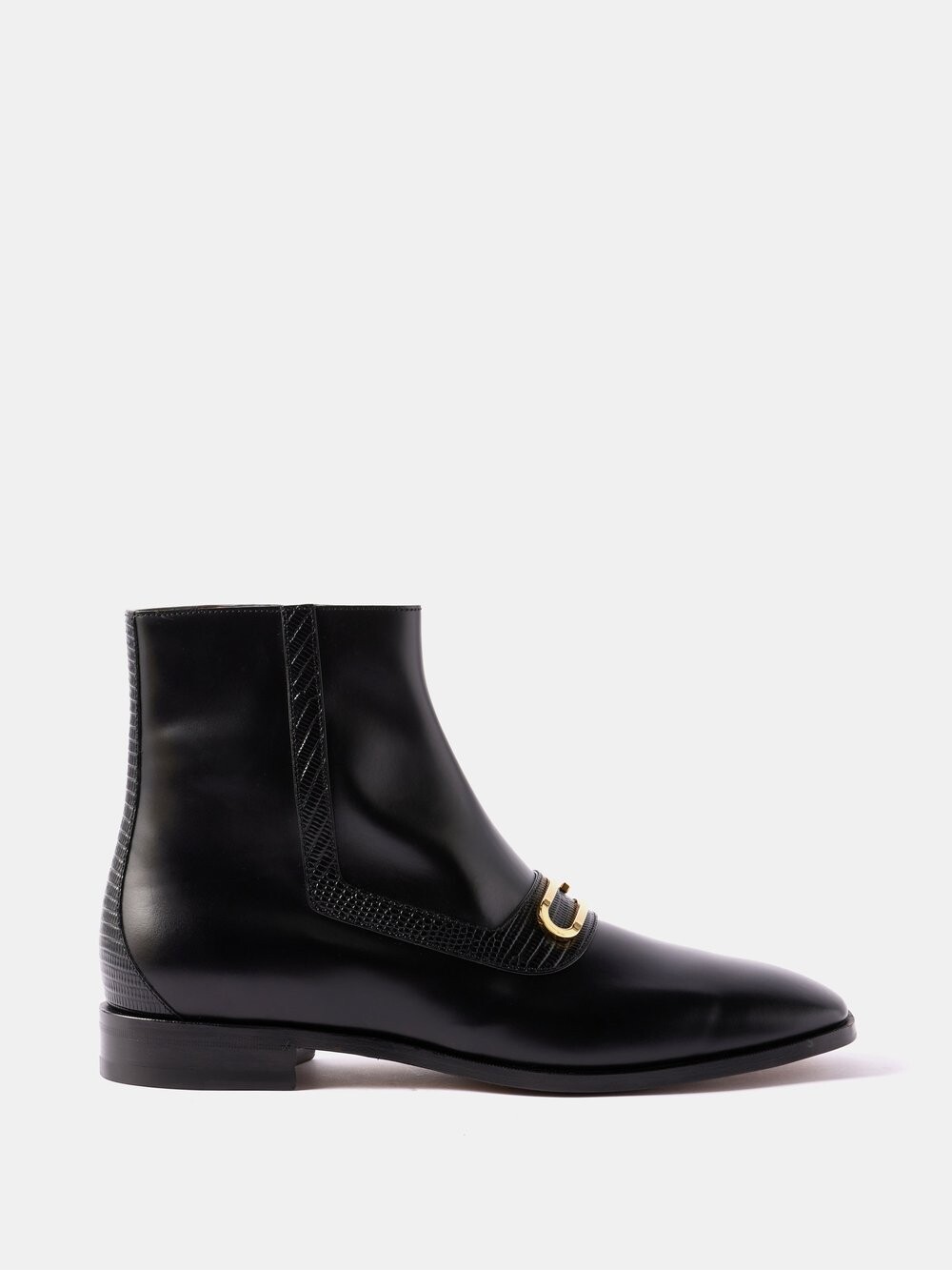 

Кожаные ботильоны с логотипом g Gucci, черный