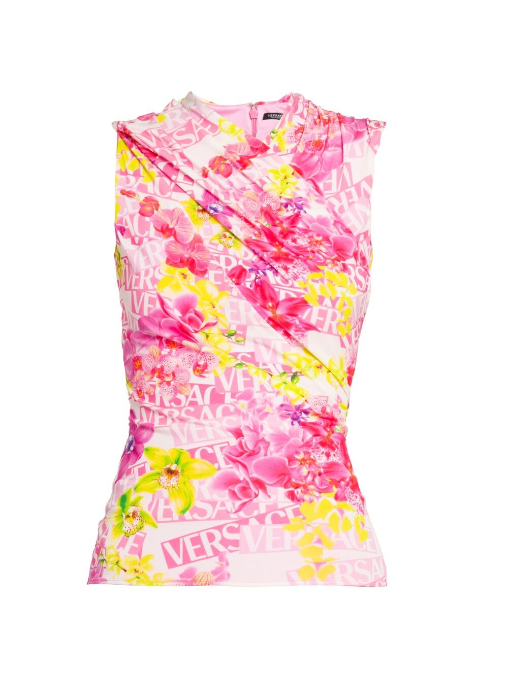 

Креповый топ Versace Orchid Versace, белый