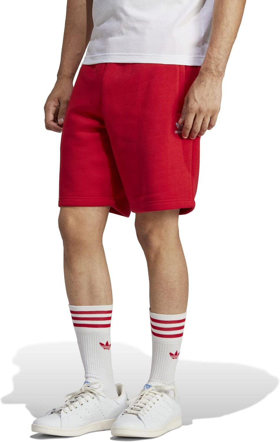 

Шорты Big & Tall Trefoil Essentials adidas, цвет Better Scarlet