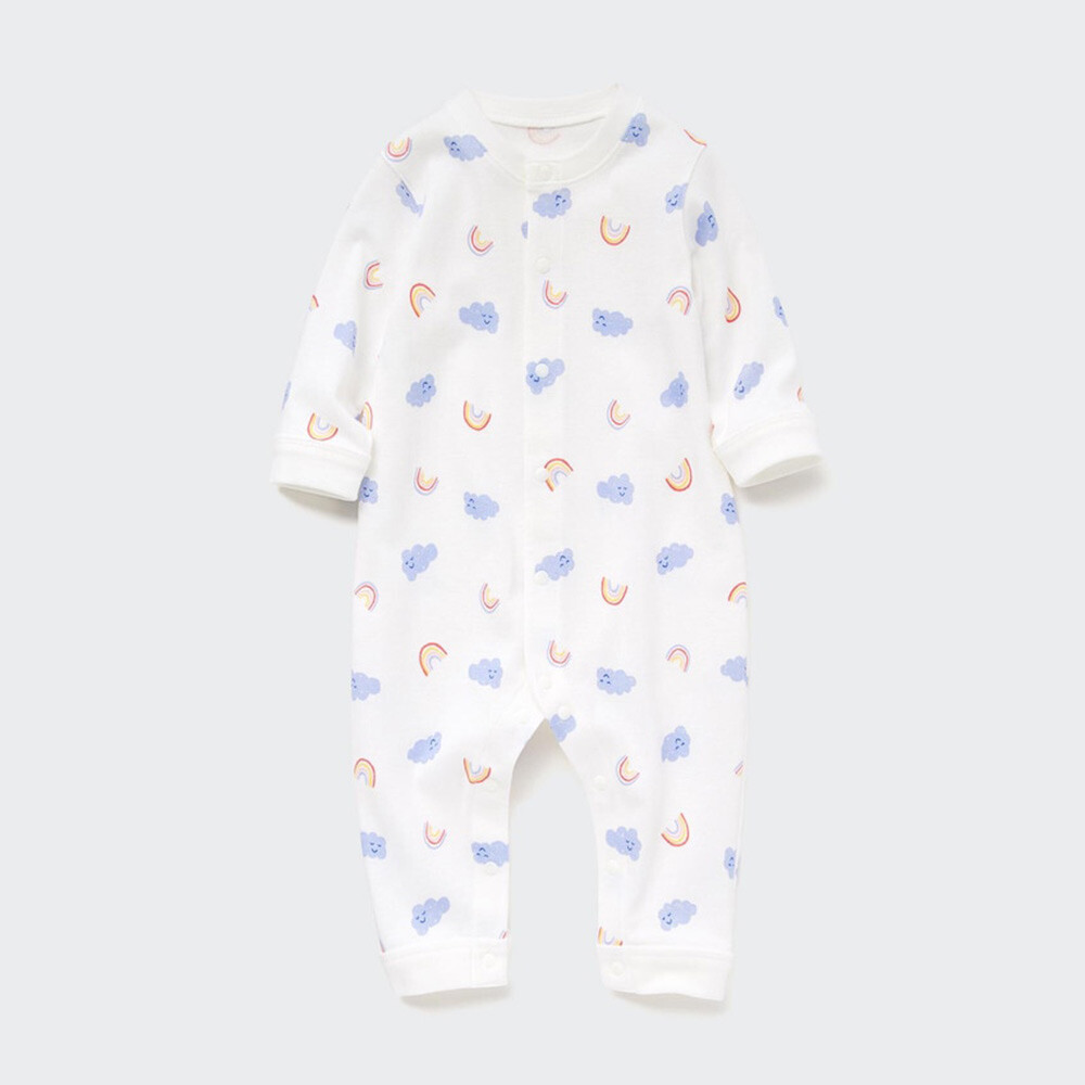 

Костюм Uniqlo Joy of Print унисекс для ползания с длинными рукавами, светло-бежевый