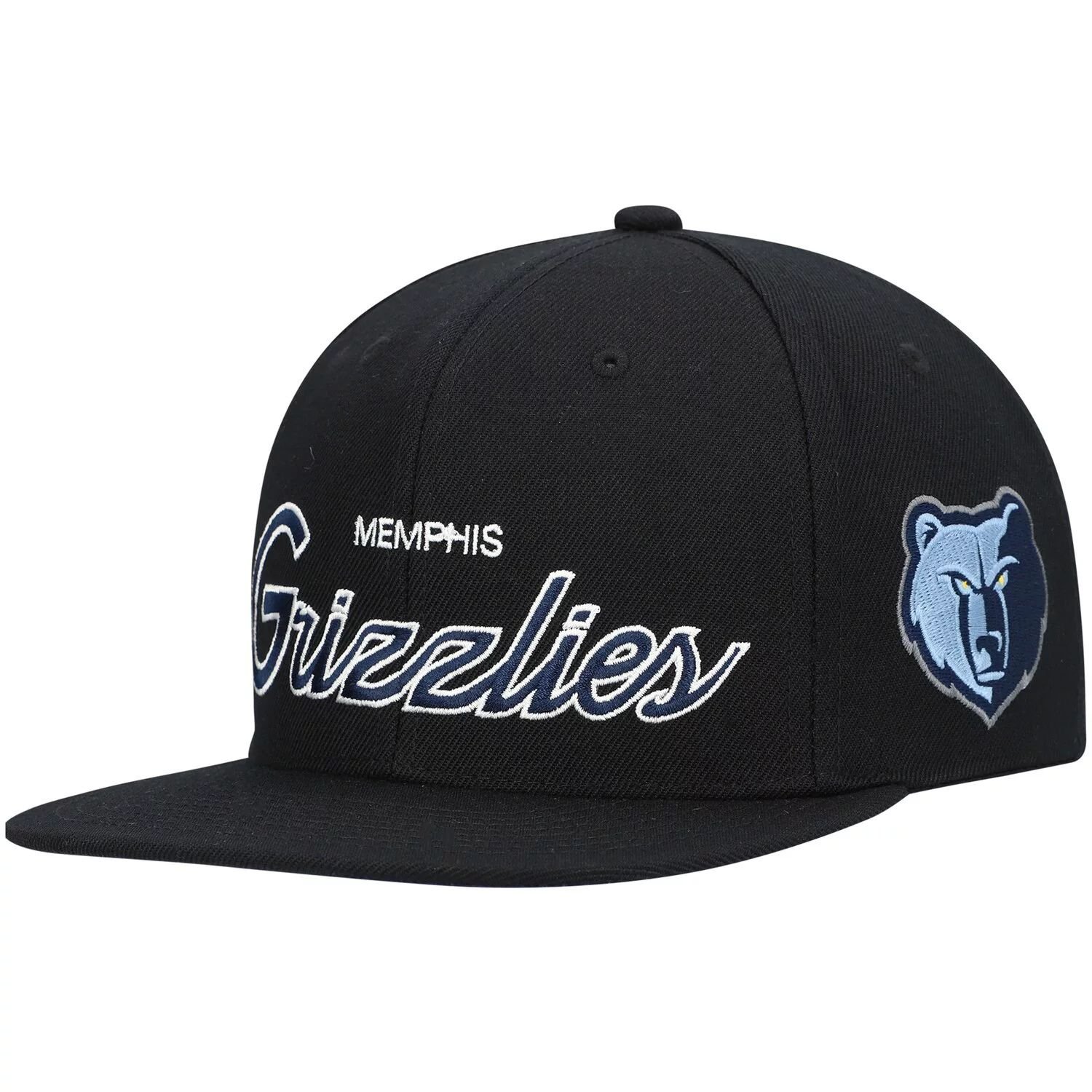 

Мужская кепка Mitchell & Ness Black Memphis Grizzlies Hardwood Classics Script 2.0 Snapback