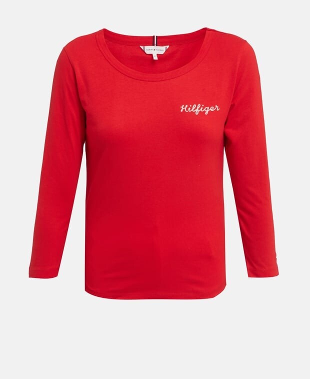 

Топ с длинными рукавами Tommy Hilfiger, светло-красный