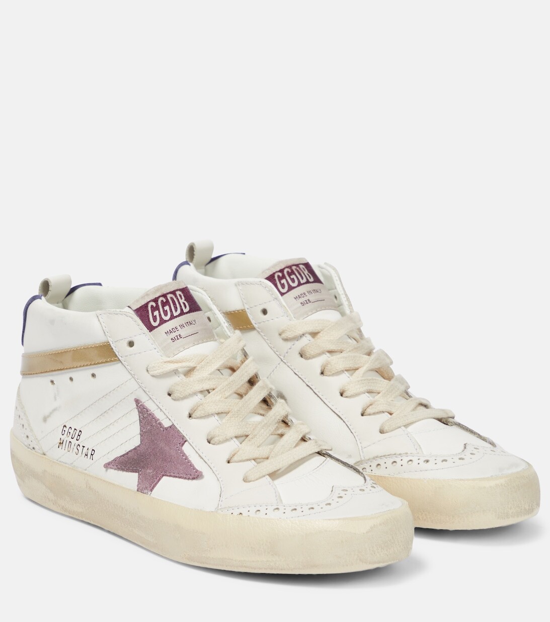 

Кроссовки Mid Star из замши и кожи Golden Goose, бежевый