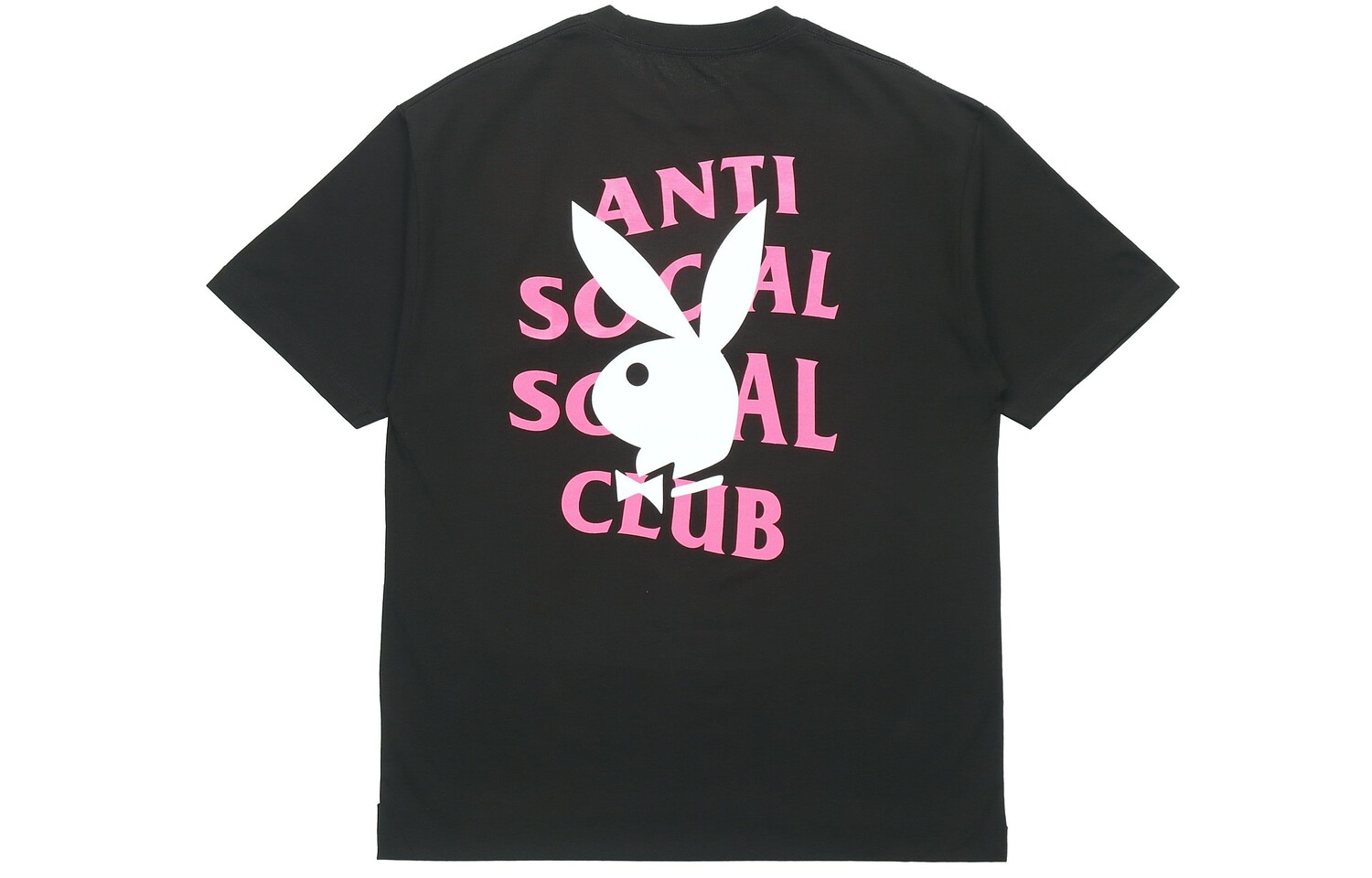 

Футболка унисекс Anti Social Social Club x Playboy с принтом, черный / розовый / белый