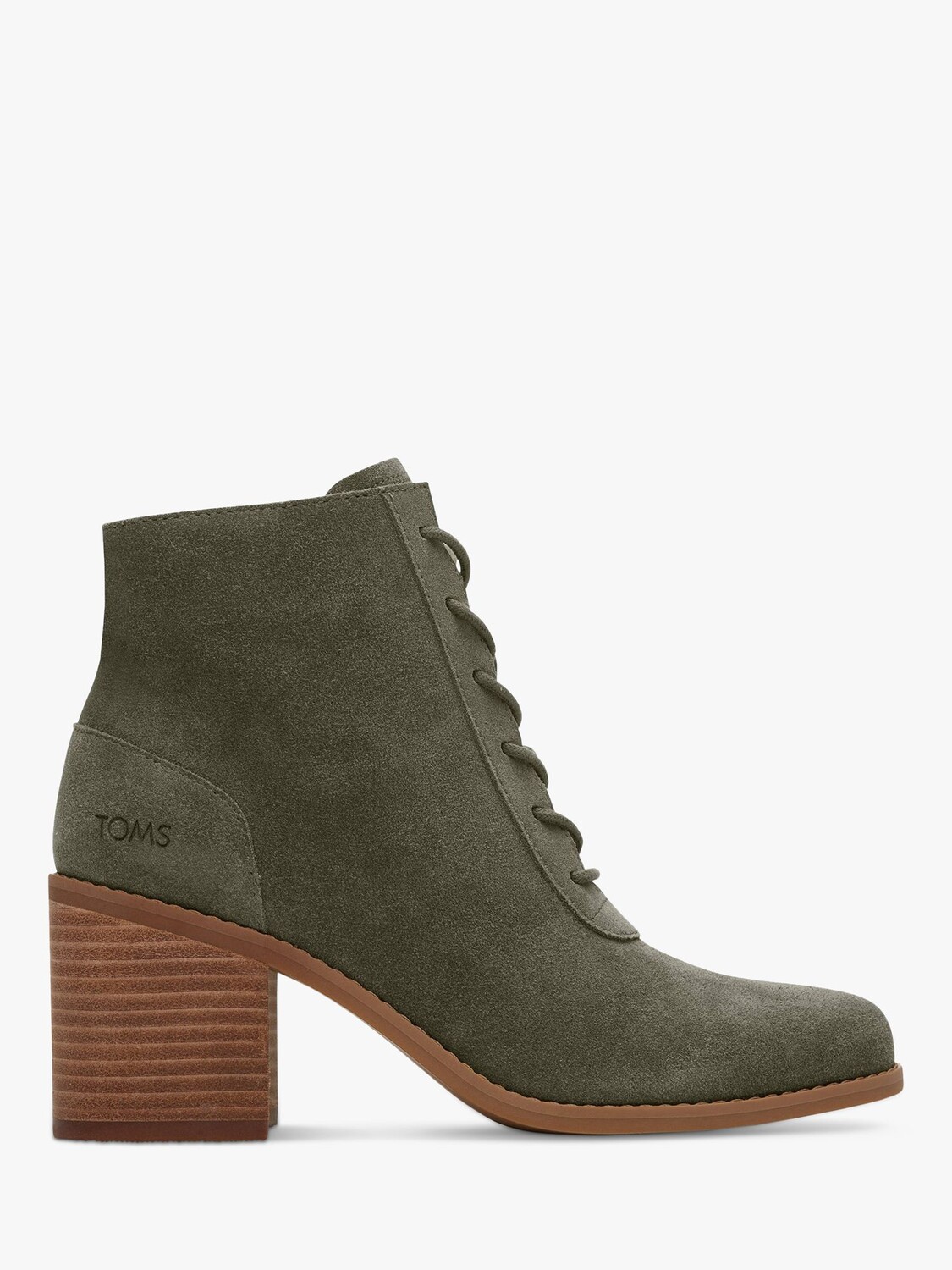 

TOMS Evelyn Замшевые ботильоны на шнуровке, оливковый