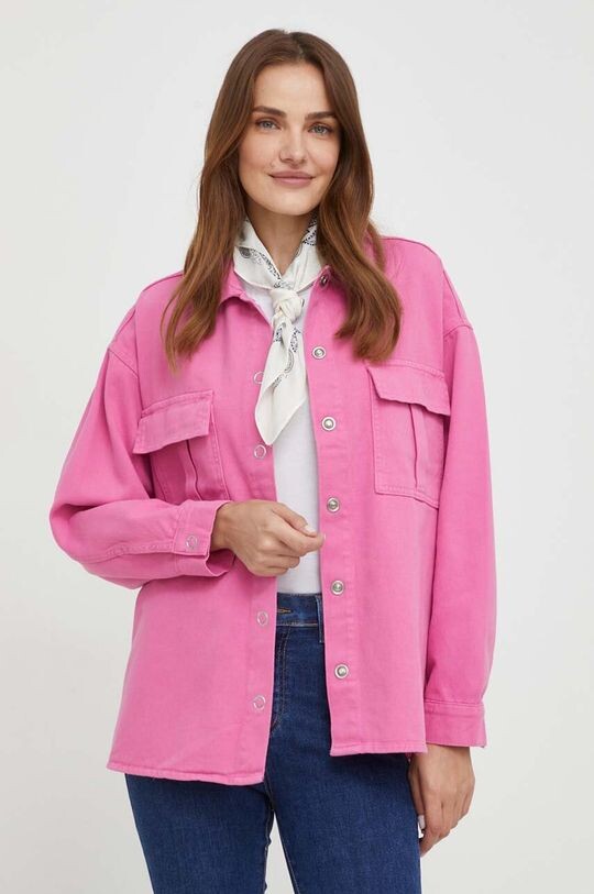 

Джинсовая куртка Answear Lab, розовый
