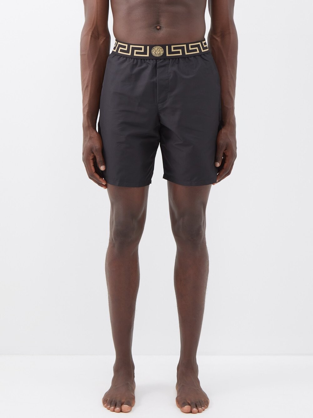 

Жаккардовые шорты для плавания с логотипом Versace, черный