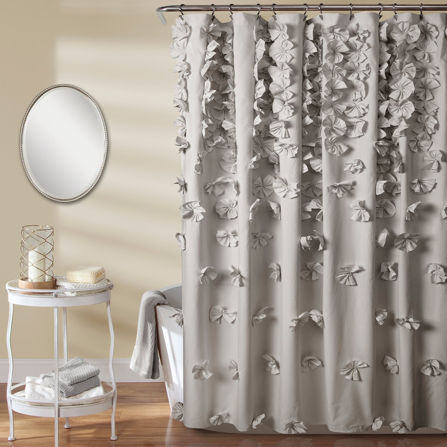 

Райли Занавеска для душа Lush Decor, цвет Light Gray