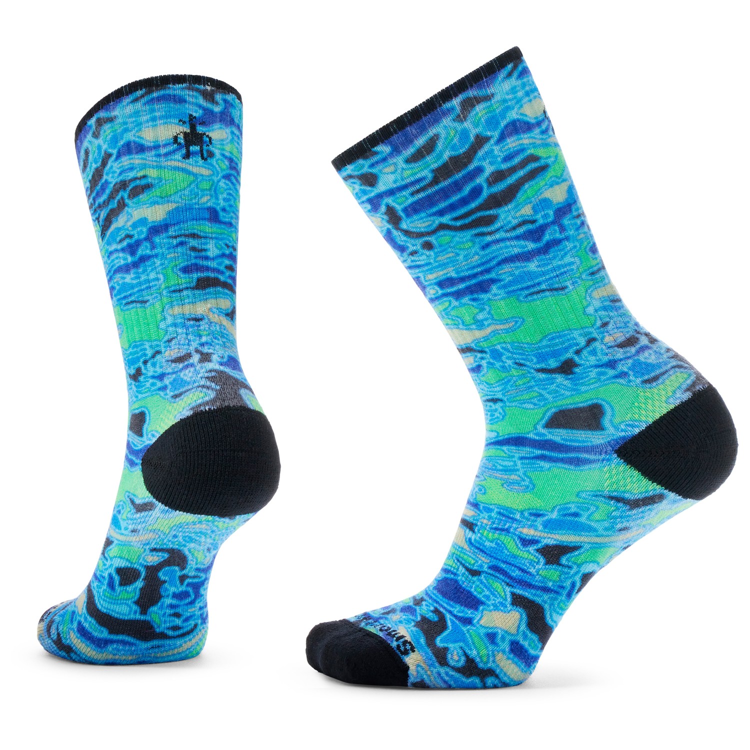 Многофункциональные носки Smartwool Athletic Art of the Outdoors Print Crew Socks, цвет Laguna Blue
