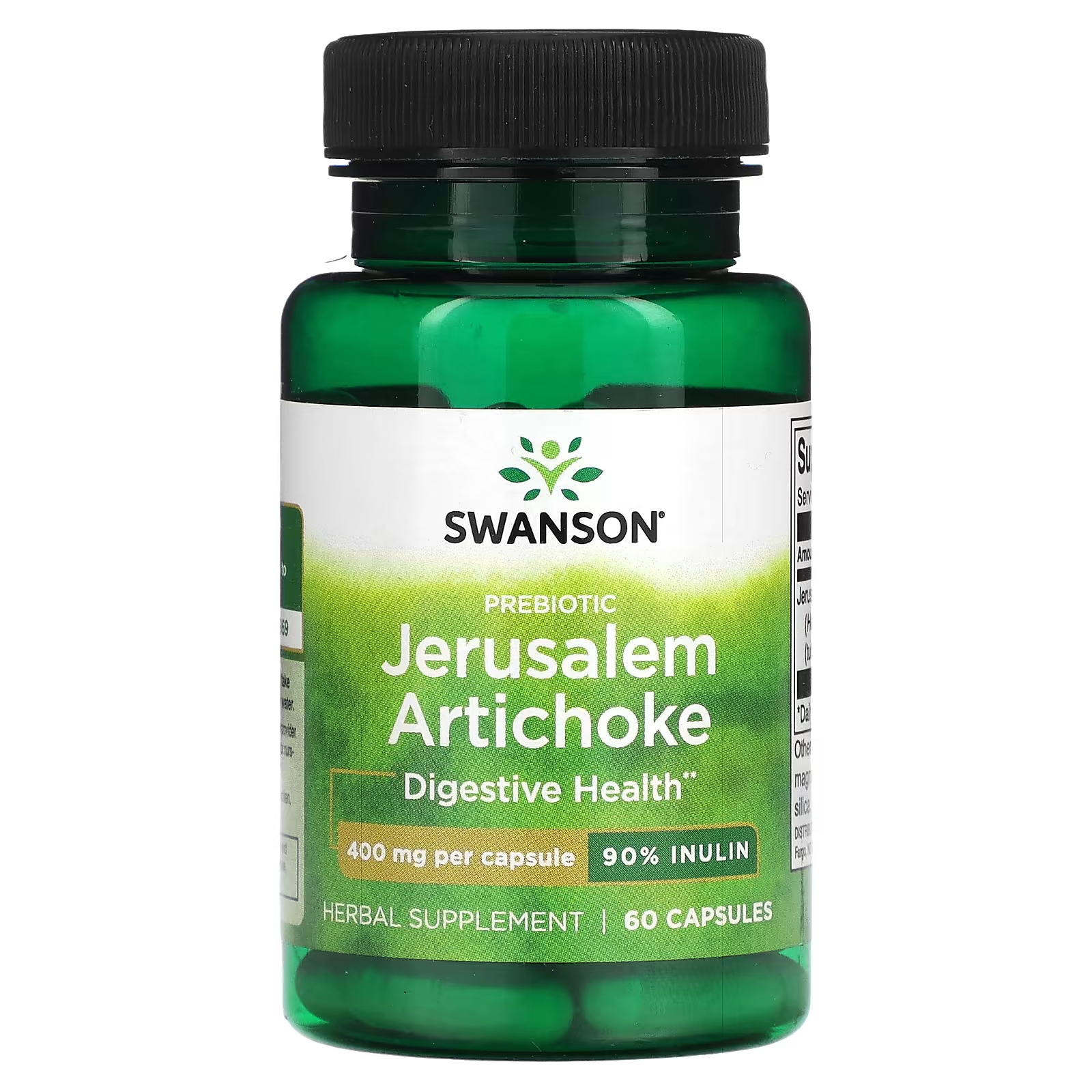 Пребиотик Иерусалимский артишок 400 мг 60 капсул Swanson пребиотик swanson для поддержки дружественной флоры 375 мг 60 растительных капсул
