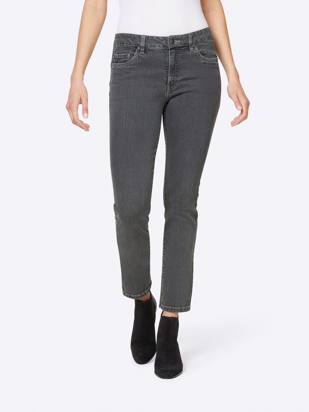 Обычные джинсы Heine, серый цена и фото