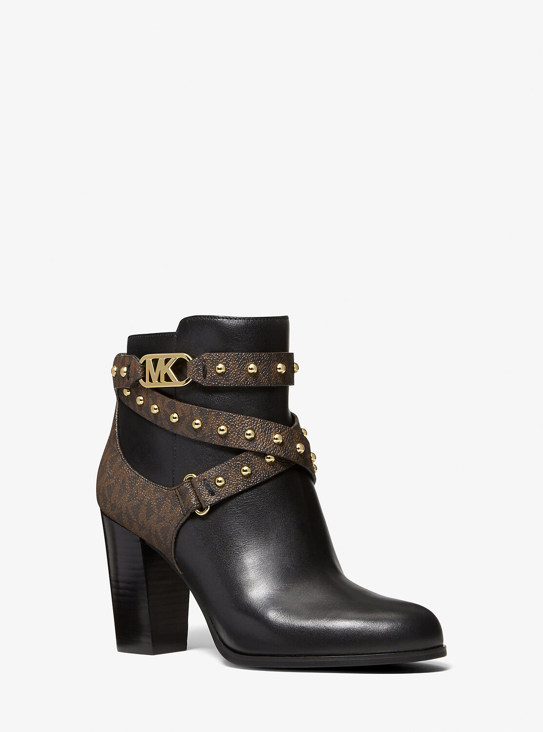 

Ботильоны Kincaid из искусственной кожи и шипованного логотипа Michael Kors, черный