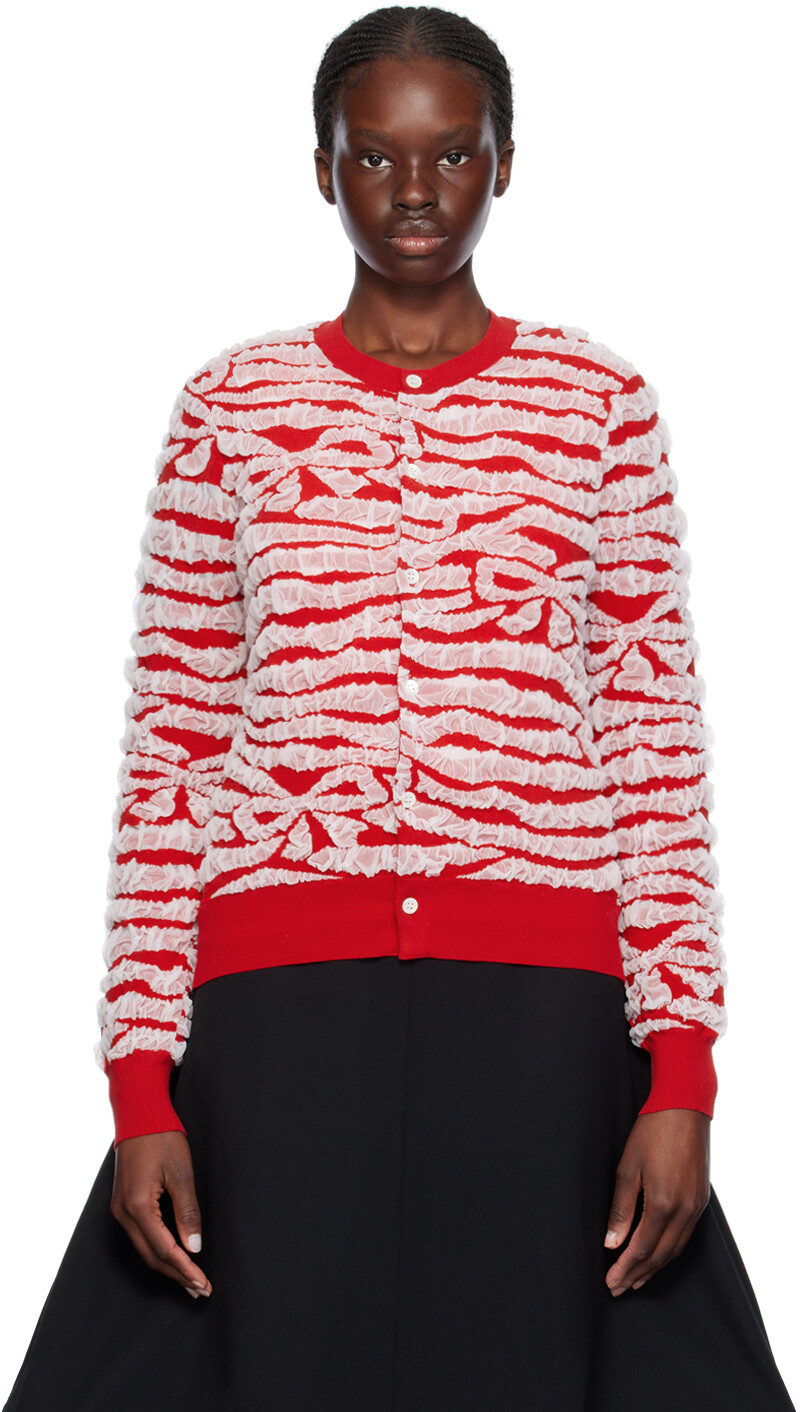 

Красный кардиган со сборками Comme Des Garcons