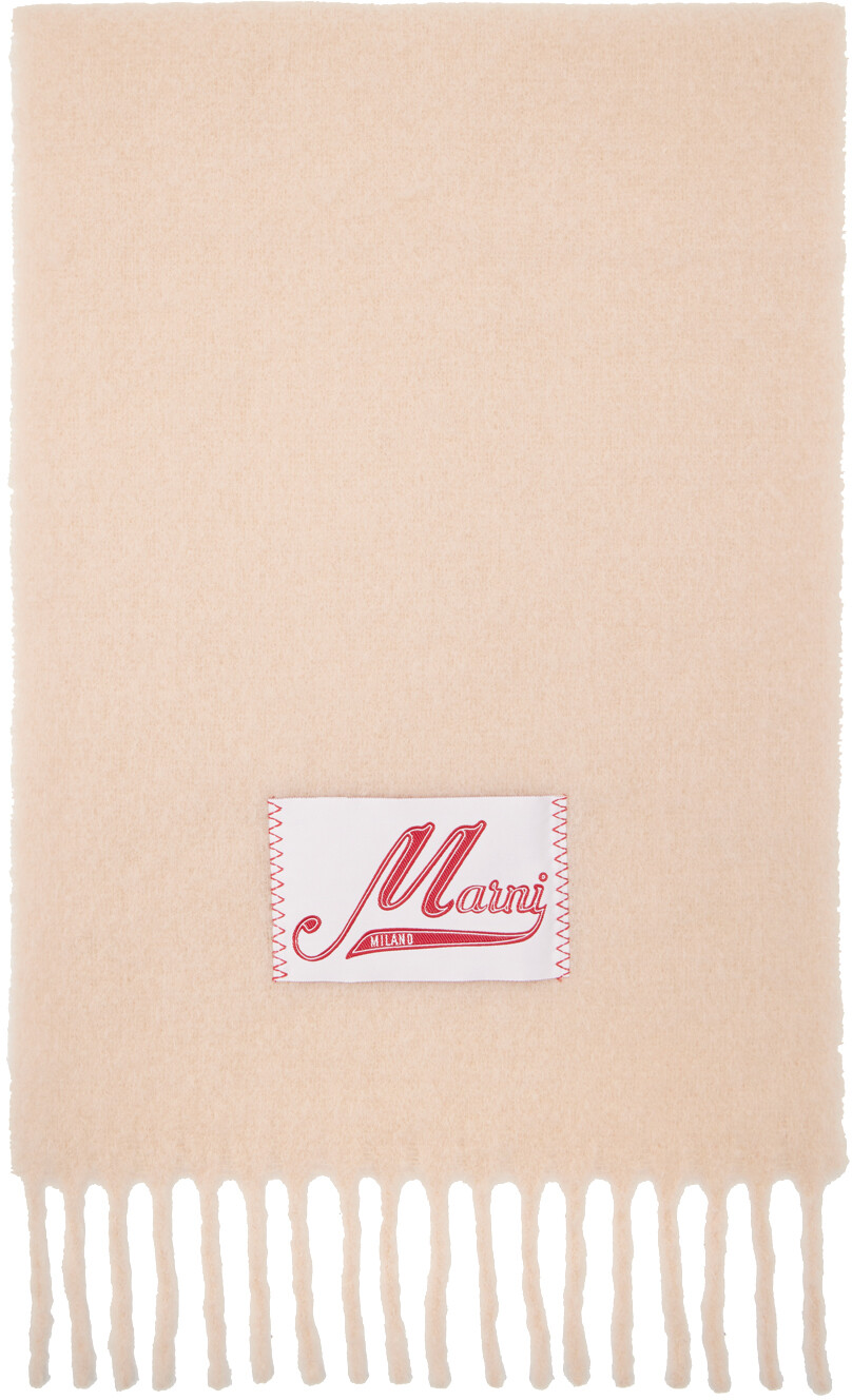 

Розовый шарф с бахромой Marni