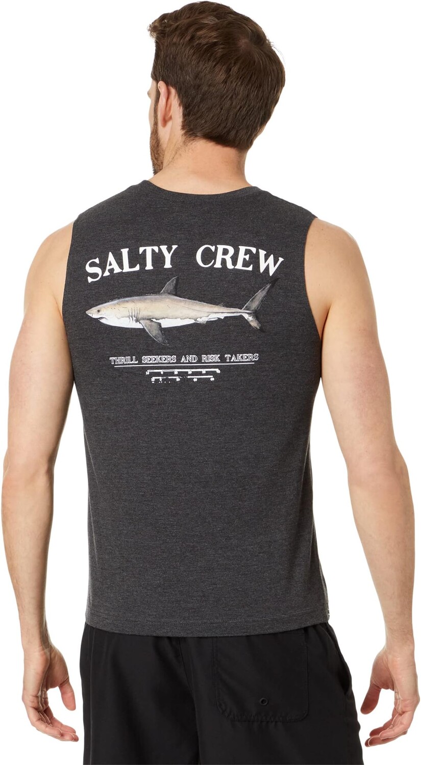 

Топ Bruce Sleeveless Tee Salty Crew, цвет Dark Grey Heather