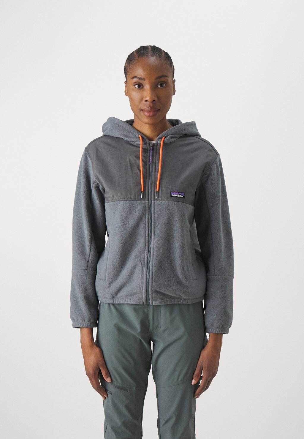 

Флисовая куртка MICRODINI HOODY Patagonia, цвет nouveau green/campfire orange