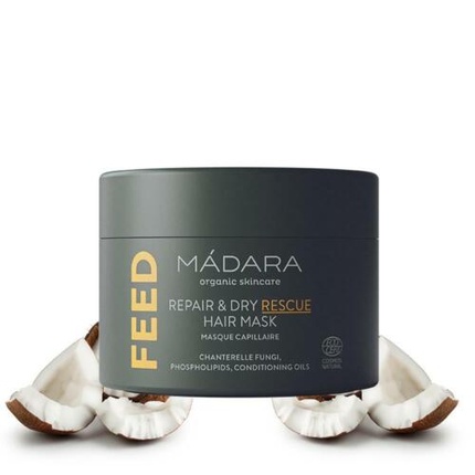 Madara Bio Natural Feed Восстанавливающая и спасительная маска для сухих волос, 180 мл, для более мягких волос, Mгўdara
