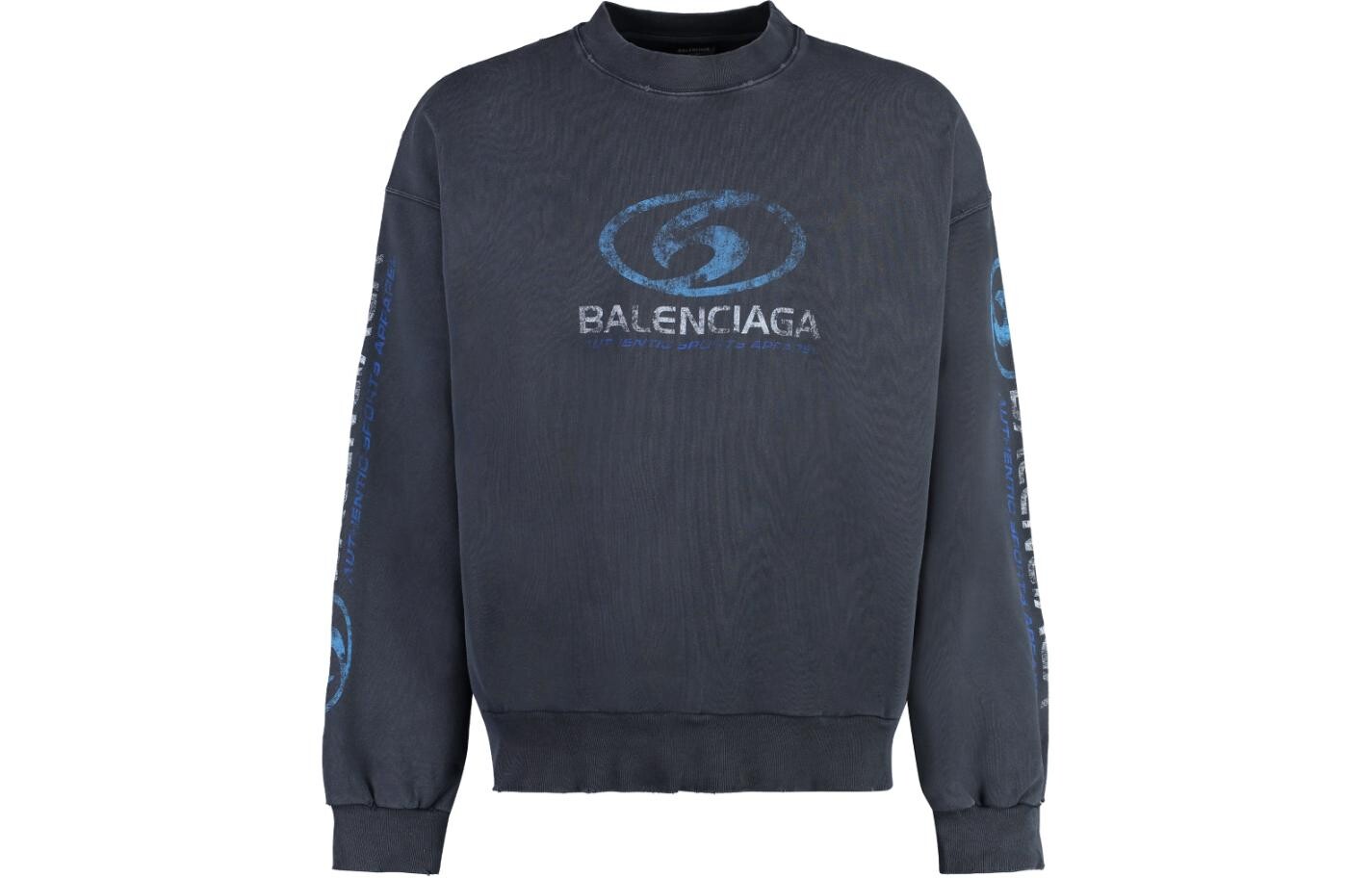 

Толстовка мужская темно-синяя Balenciaga, темно-синий