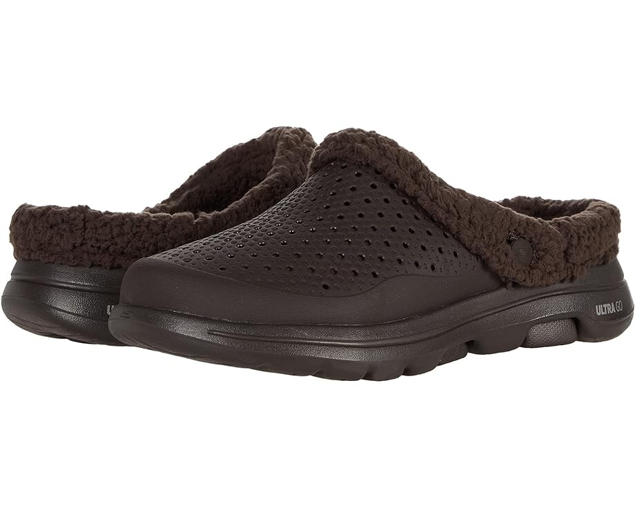 

Сабо SKECHERS Foamies Go Walk 5 Relax Clog w/ Faux Fur, цвет Chocolate