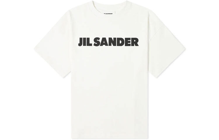 

Футболка хлопковая с логотипом Jil Sander, Белый