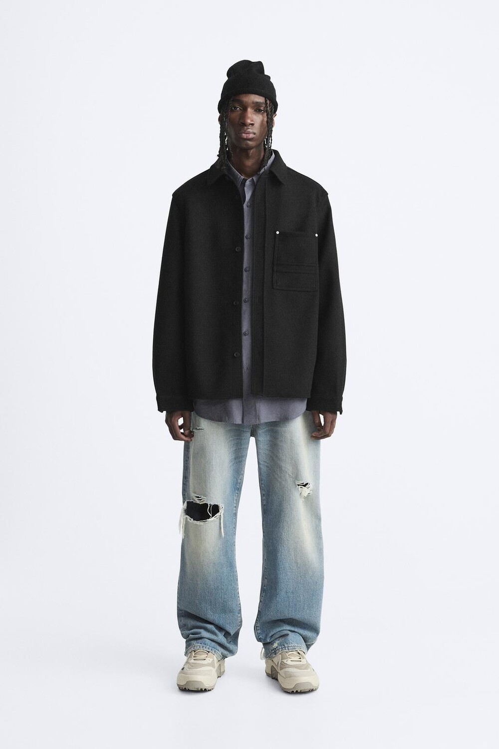 

Кроссовки для бега multipiece ZARA, костно-белый