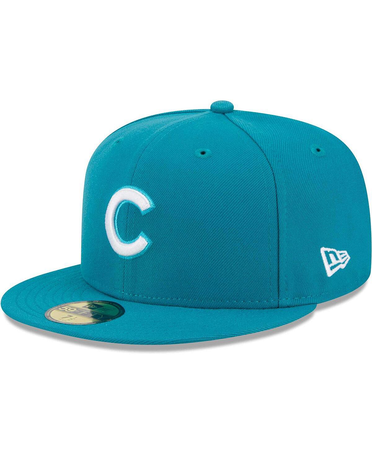 Мужская приталенная кепка Chicago Cubs 59FIFTY бирюзового цвета New Era