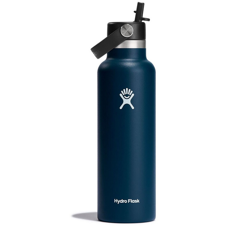 

Стандартная бутылка с гибкой соломенной крышкой на 21 унцию Hydro Flask, синий