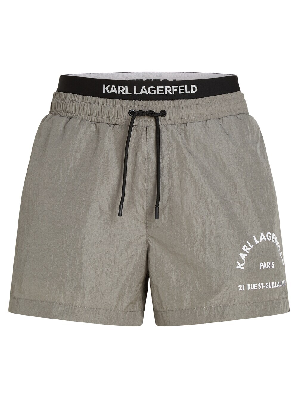 

Плавки Karl Lagerfeld Rue St-Guillaume Double Waistband, серебристо-серый