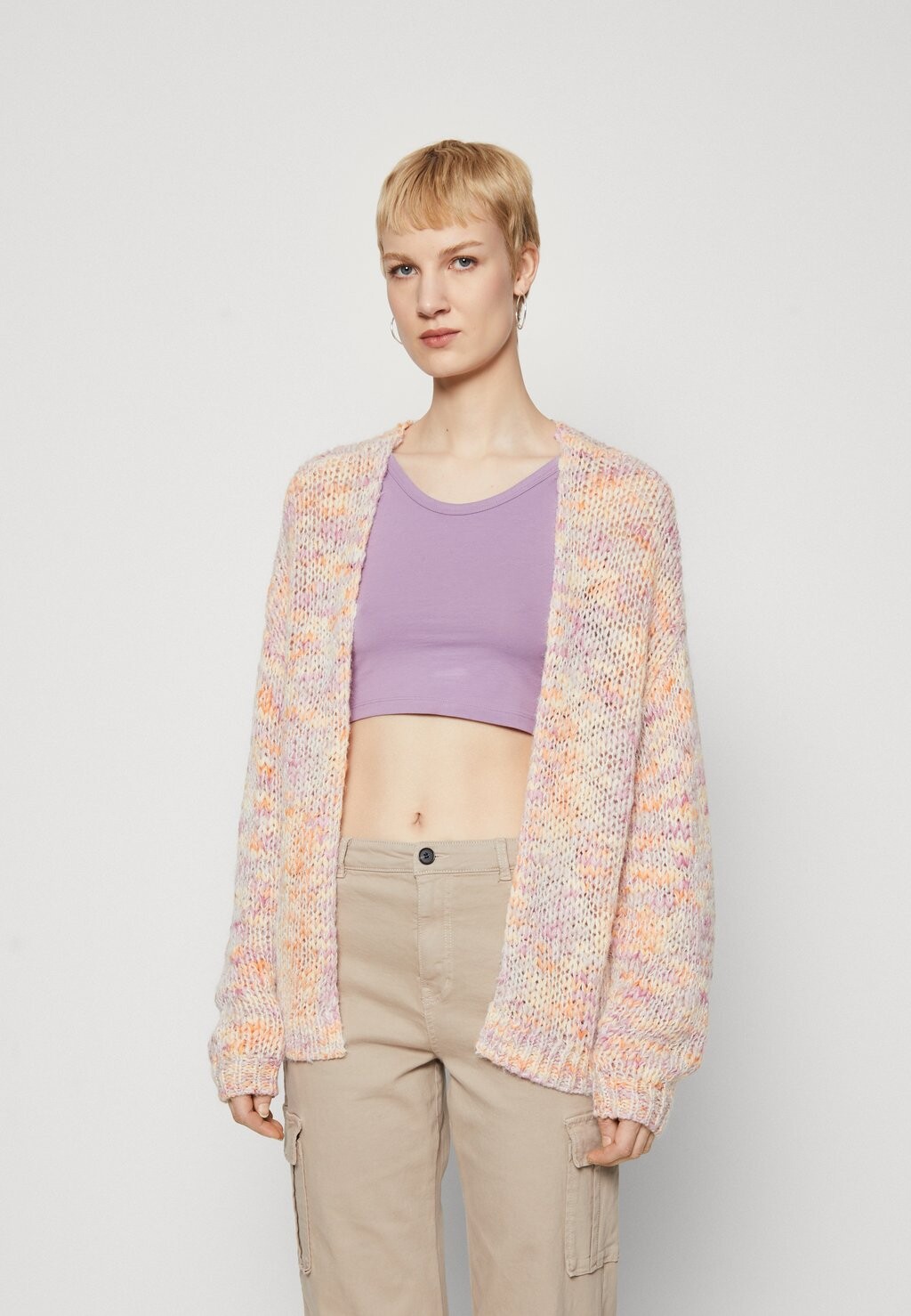 Кардиган VMRASPBERRY OPEN Vero Moda, цвет birch/lavender