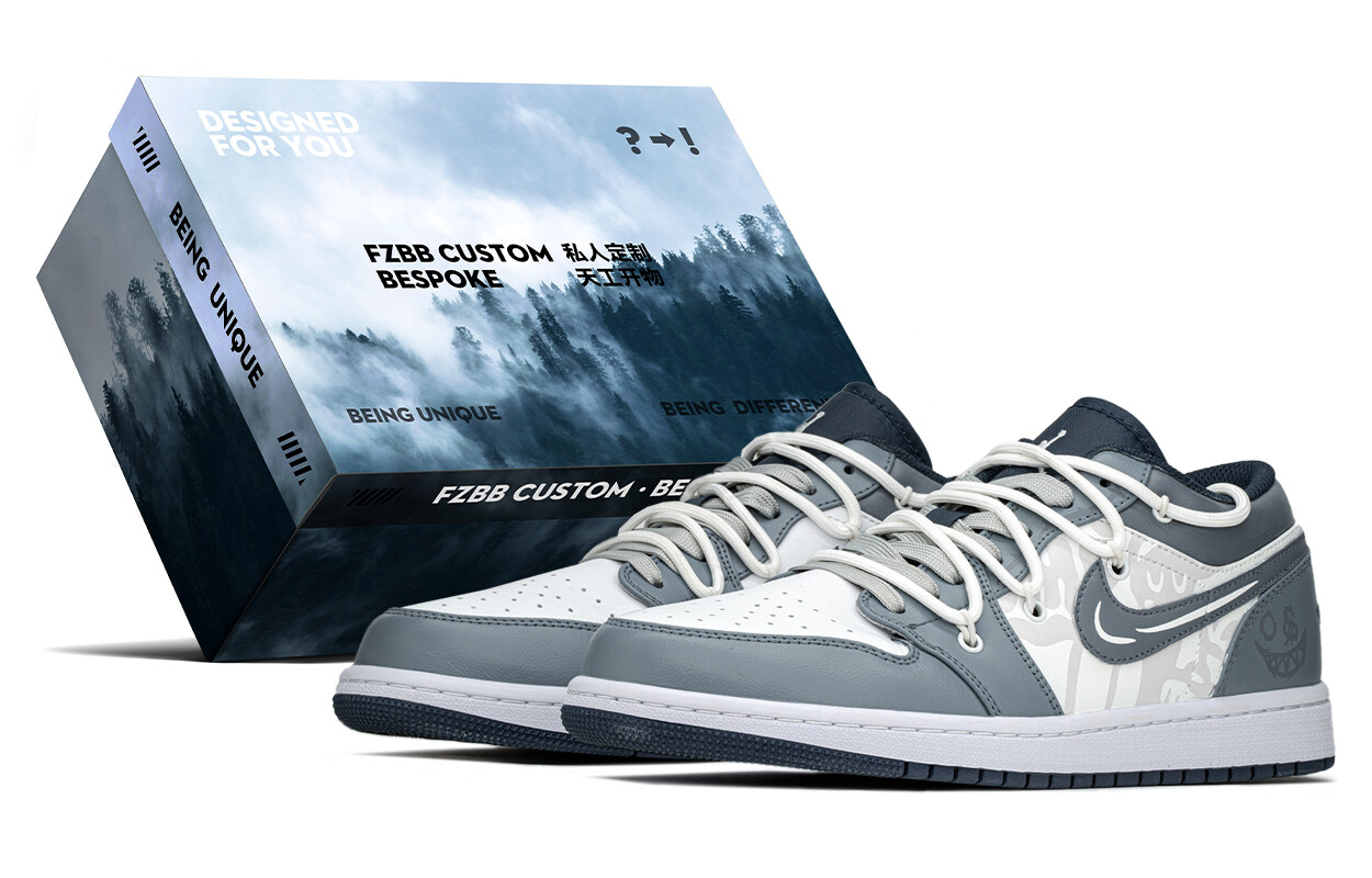

Кроссовки Air Jordan 1 Vintage Basketball Shoes Men Low-top White/blue, синий/белый