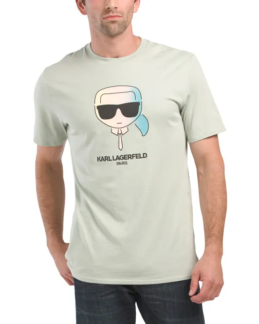 

Футболка Karl Head с эффектом омбре Karl Lagerfeld Paris, цвет Mint