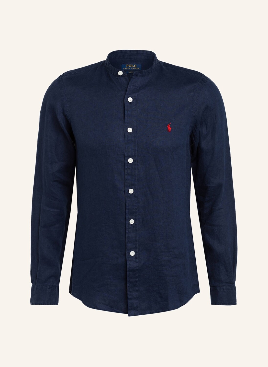 

Рубашка POLO RALPH LAUREN Slim Fit mit Stehkragen, темно-синий