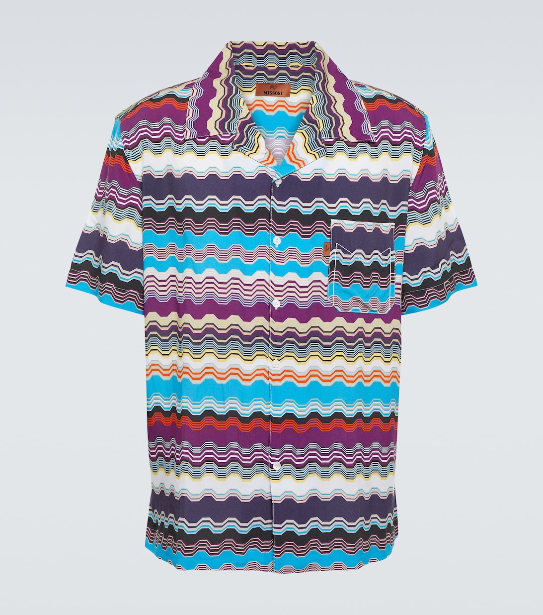 Рубашка с короткими рукавами и узором зигзаг Missoni, разноцветный